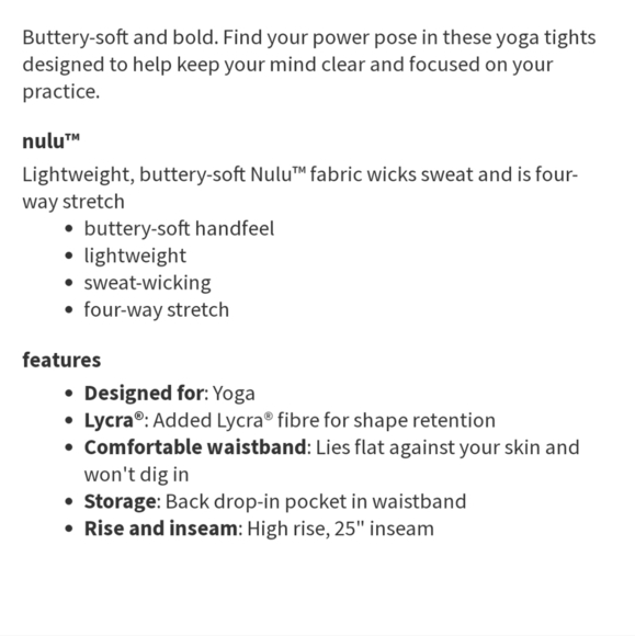 NWT LULULEMON NULU Colour Block Tight 25" Cropped - Picture 3 of 4